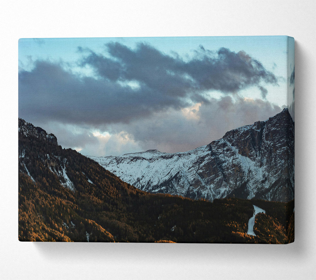  A Canvas Print of Blue Sky Mountain Pass Canvas Print