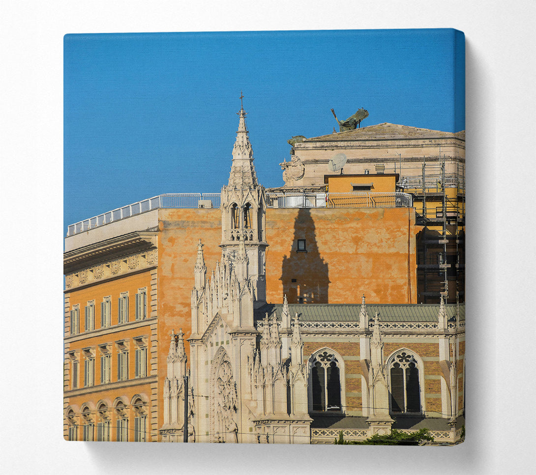  A Canvas Print of Golden Spire Shadow Canvas Print