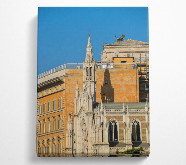  A Canvas Print of Golden Spire Shadow Canvas Print