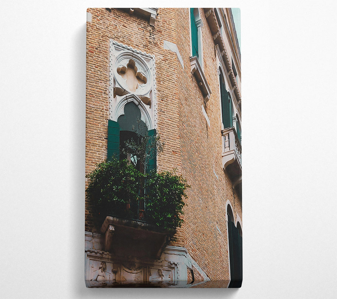  A Canvas Print of Golden Brick Balcony Canvas Art