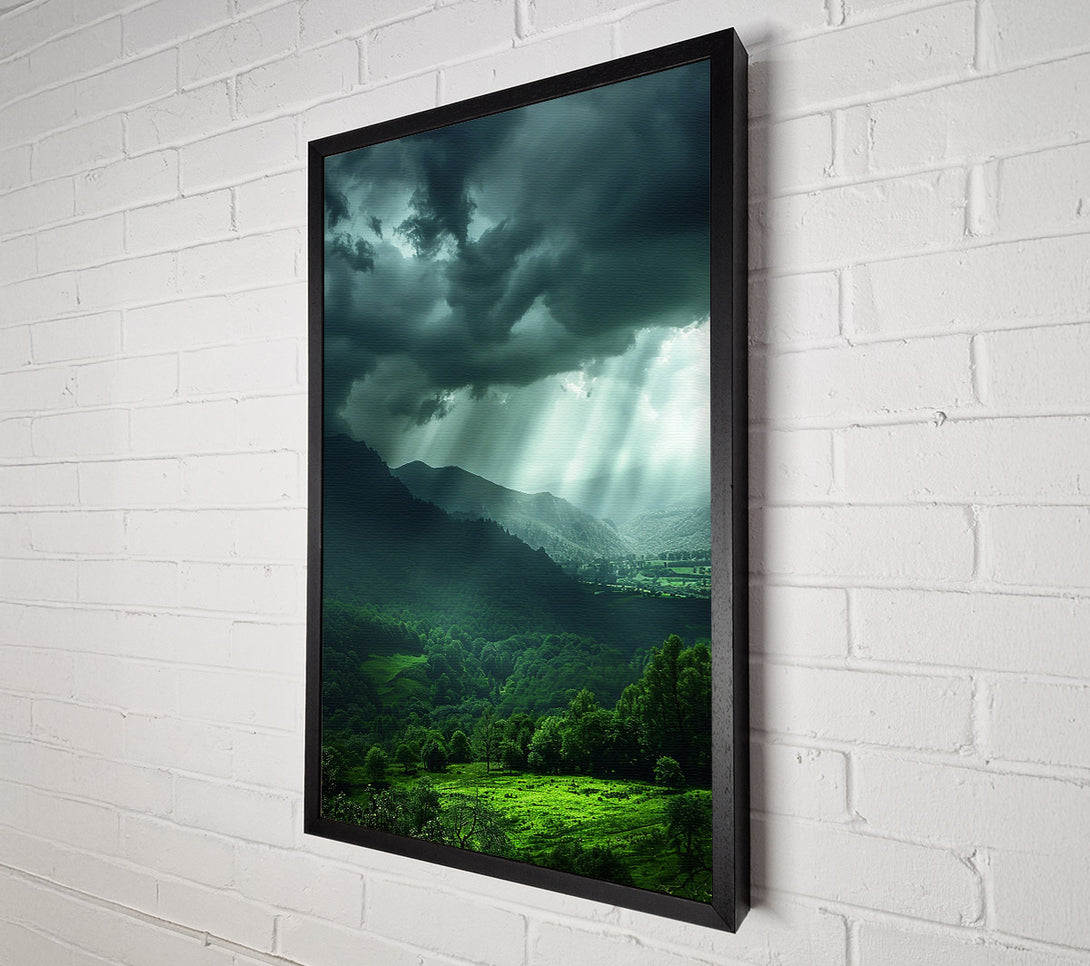  A Canvas Print of Emerald Mountain Light Canvas Wall Art