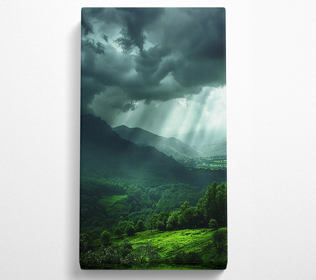  A Canvas Print of Emerald Mountain Light Canvas Wall Art