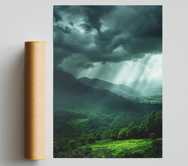 Emerald Mountain Light Print