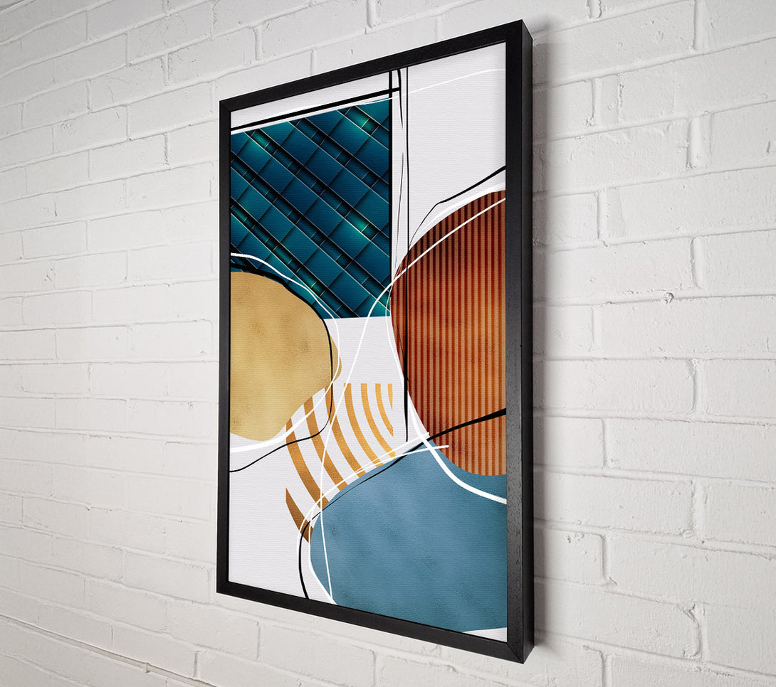  A Canvas Print of Abstract Shapes One Canvas Wall Art