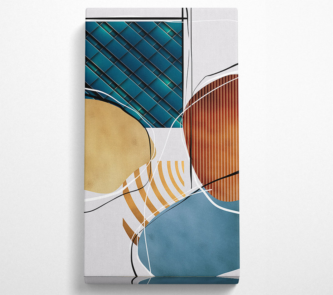  A Canvas Print of Abstract Shapes One Canvas Wall Art
