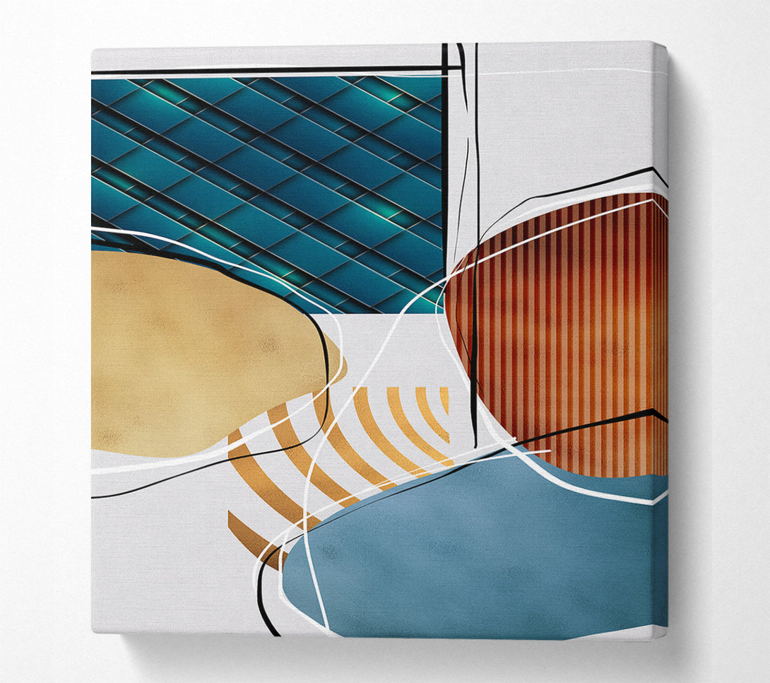  A Canvas Print of Abstract Shapes One Canvas Wall Art