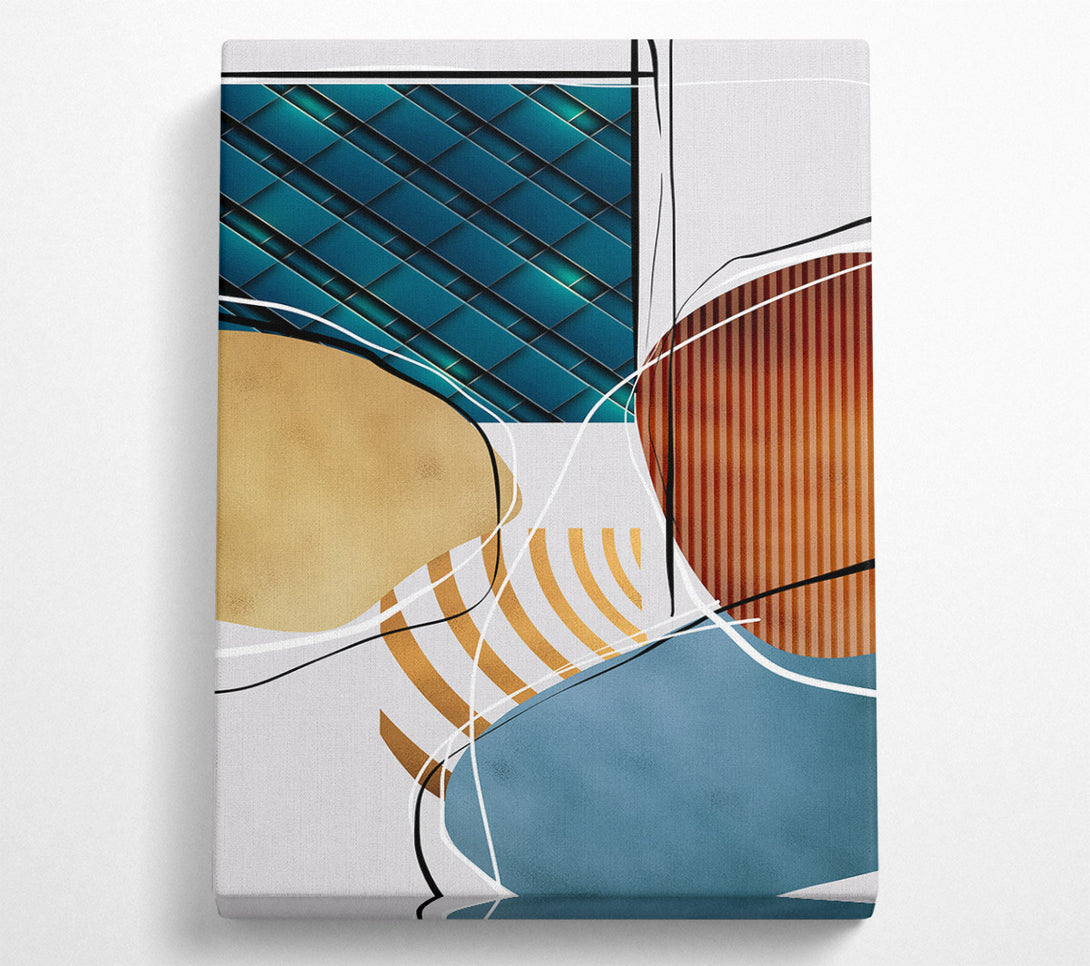  A Canvas Print of Abstract Shapes One Canvas Wall Art
