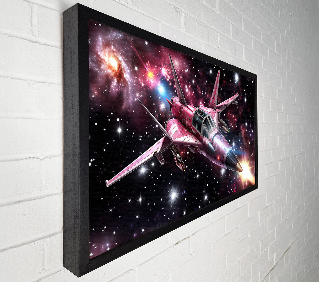  A Canvas Print of Pink Starfighter'S Flight Canvas Art