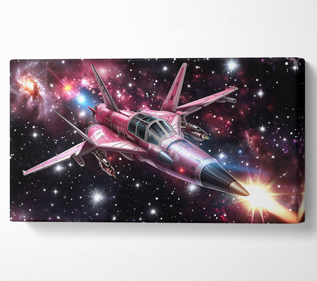  A Canvas Print of Pink Starfighter'S Flight Canvas Art