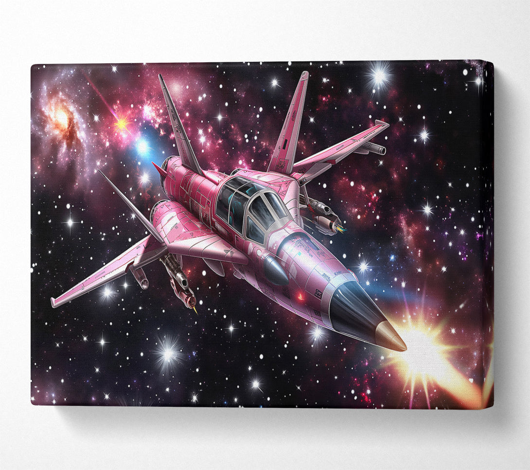  A Canvas Print of Pink Starfighter'S Flight Canvas Art