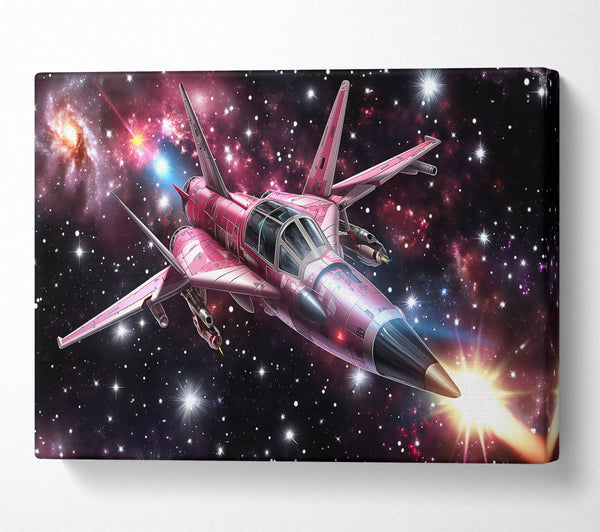  A Canvas Print of Pink Starfighter'S Flight Canvas Art