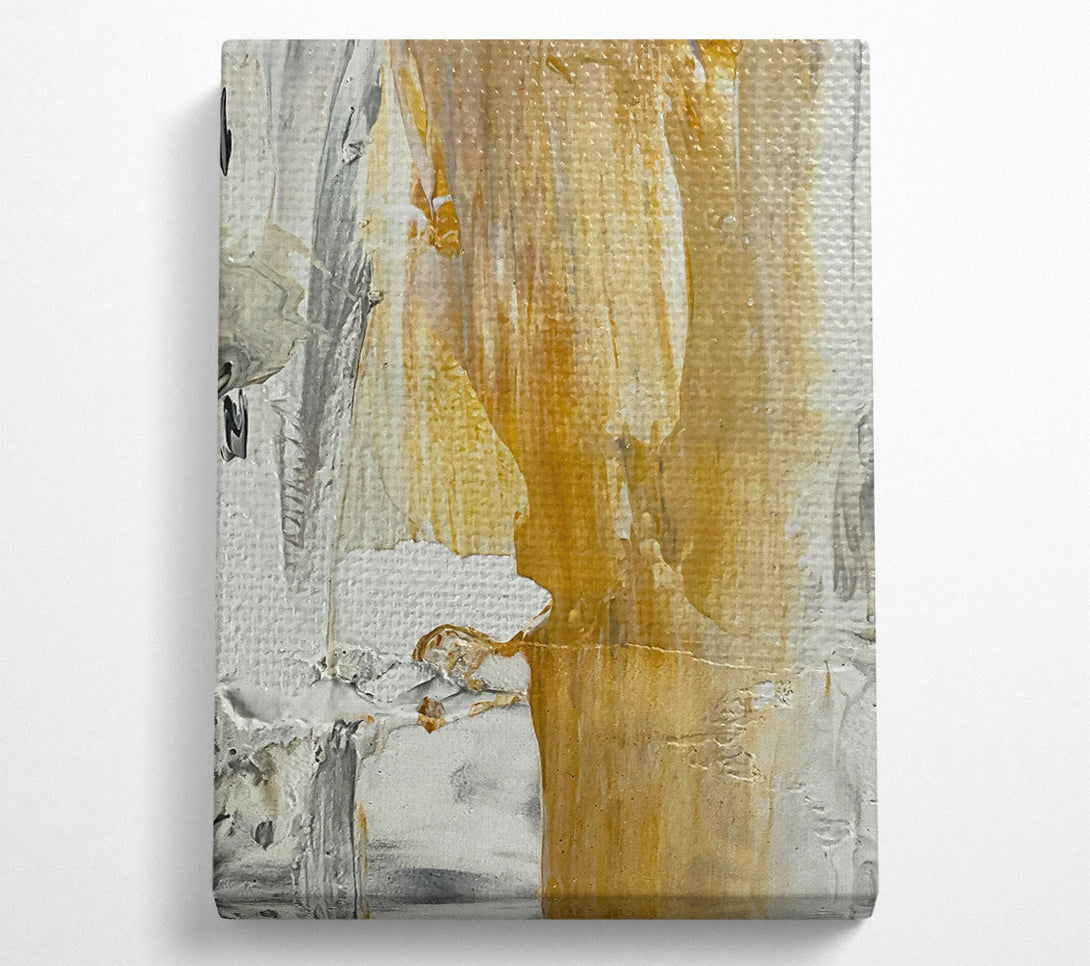 A Canvas Print of Golden Abstract Hues Canvas Wall Art