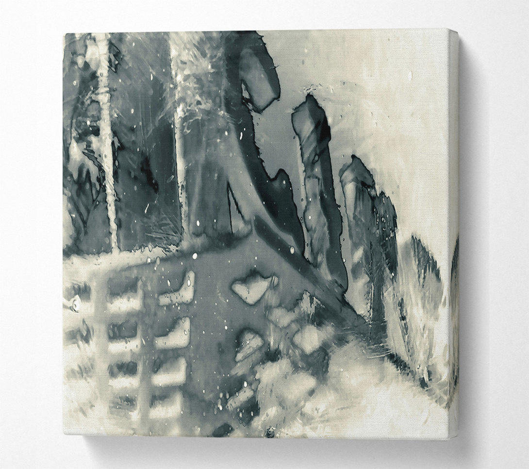  A Canvas Print of Silver Ink Symphony Canvas Wall Art