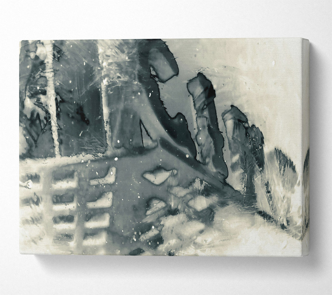  A Canvas Print of Silver Ink Symphony Canvas Wall Art