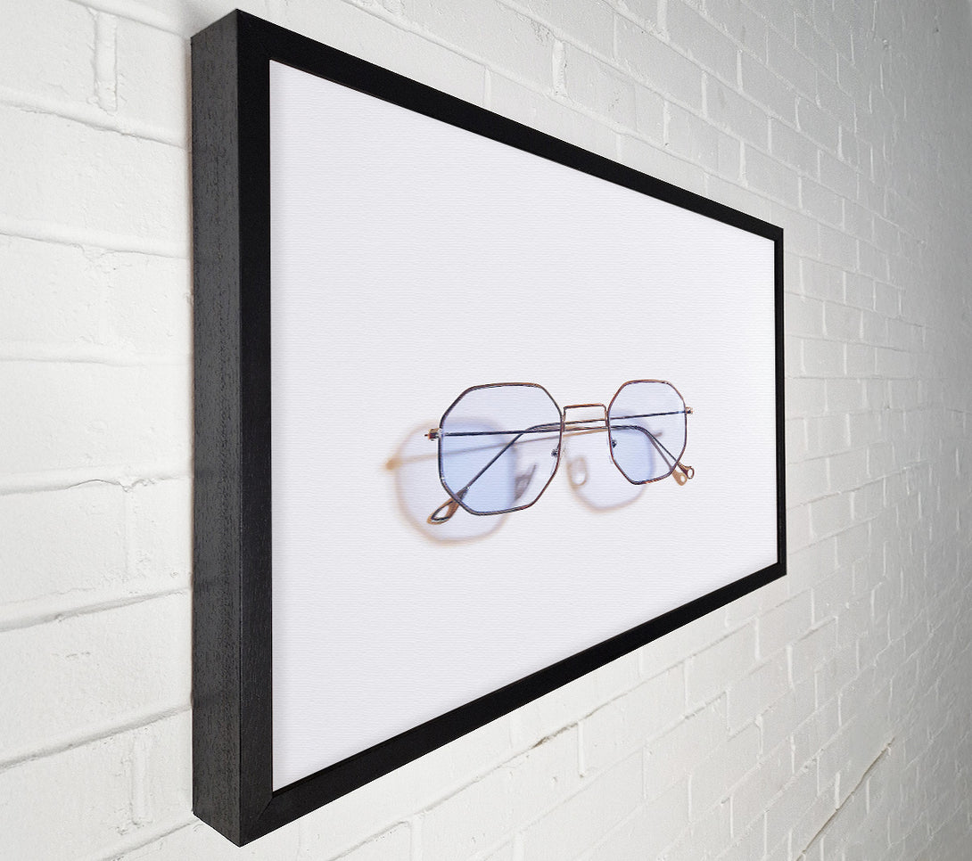  A Canvas Print of Blue Octagon Shades Canvas Art