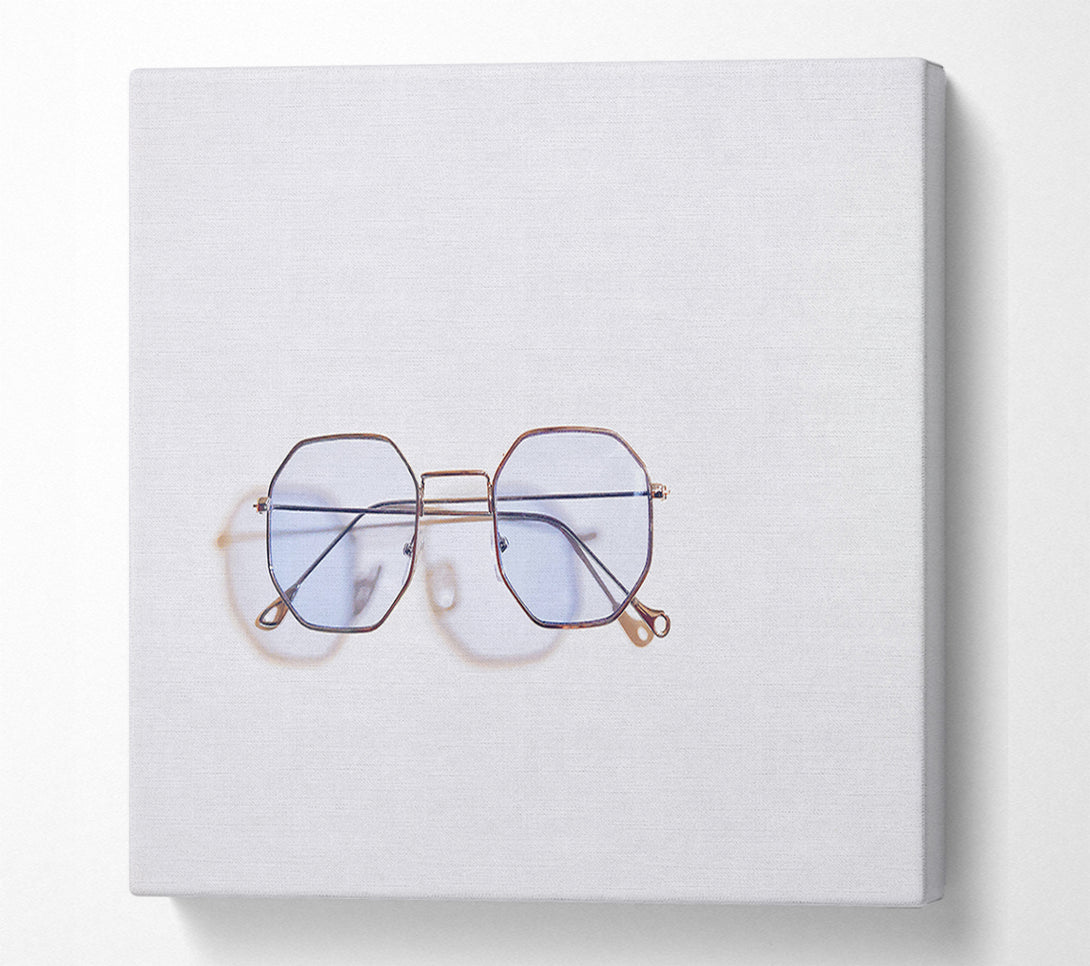  A Canvas Print of Blue Octagon Shades Canvas Art