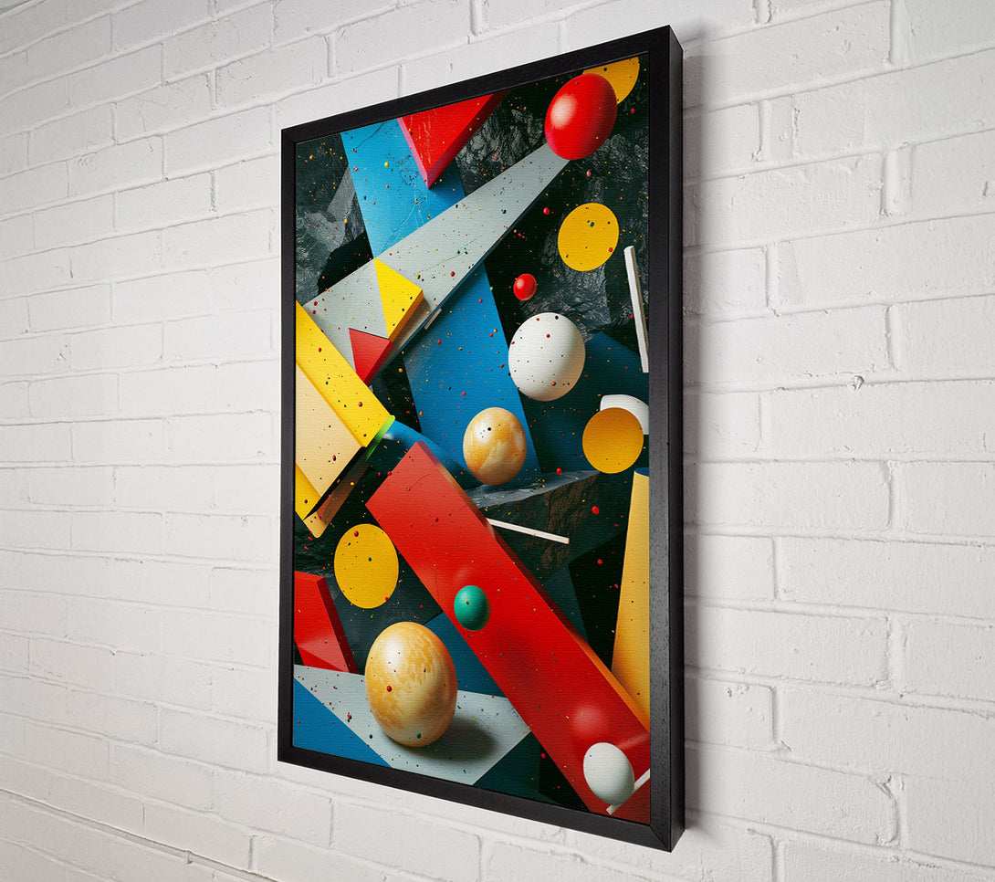  A Canvas Print of Abstract Shapes And Spheres Canvas Wall Art