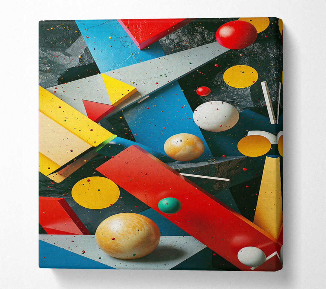  A Canvas Print of Abstract Shapes And Spheres Canvas Wall Art