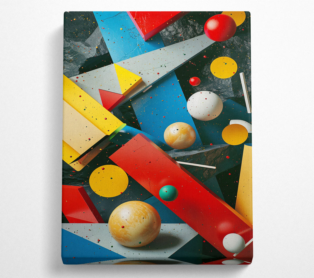  A Canvas Print of Abstract Shapes And Spheres Canvas Wall Art