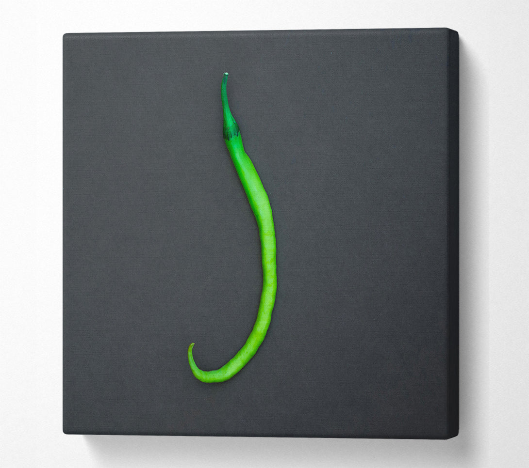  A Canvas Print of Green Pepper Swirl Canvas Wall Art