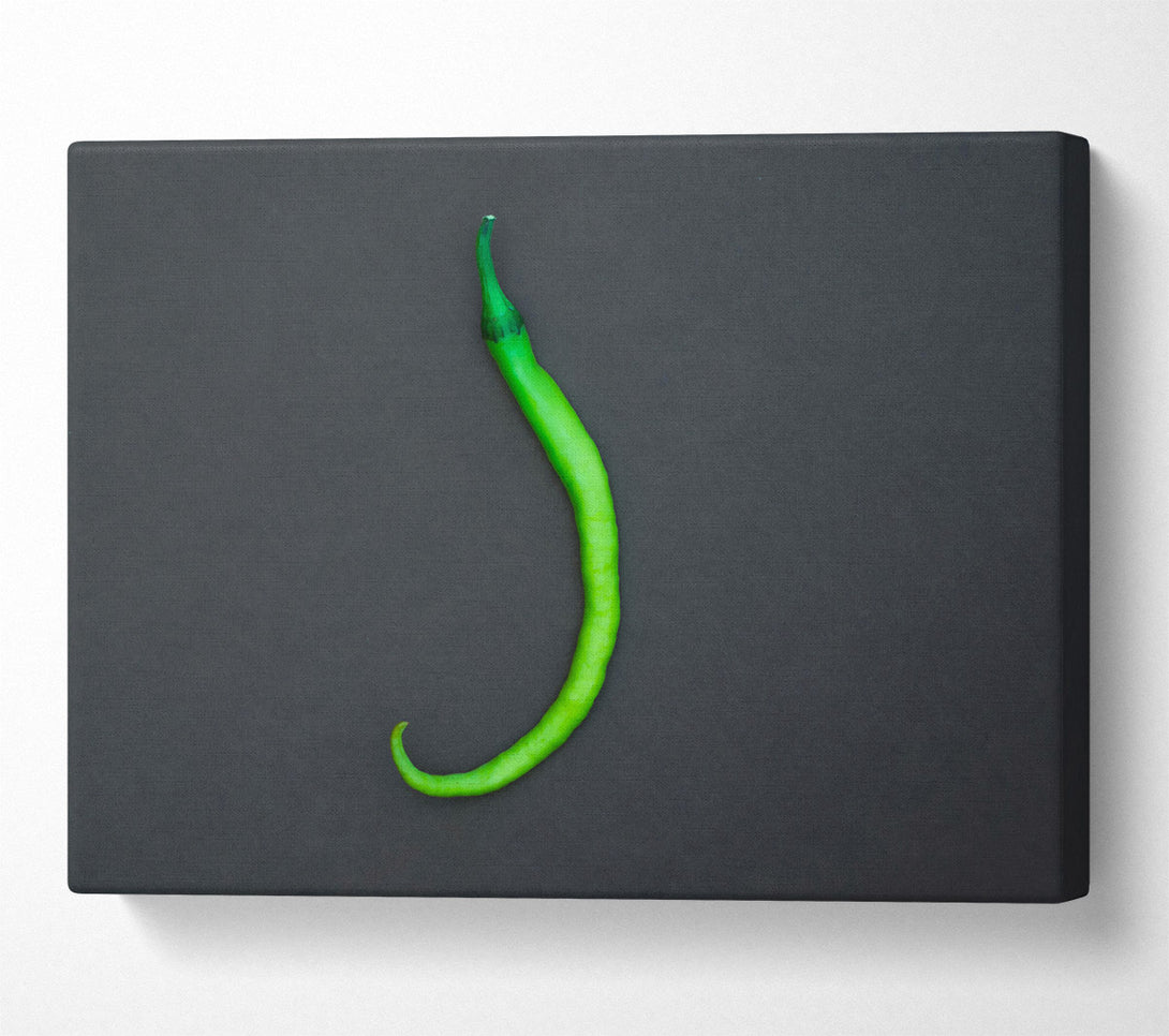  A Canvas Print of Green Pepper Swirl Canvas Wall Art