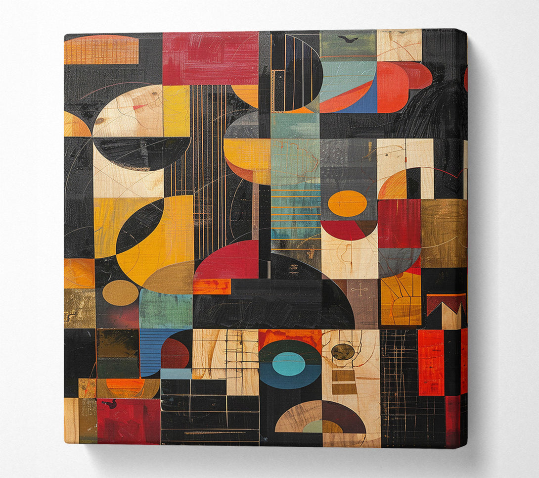  A Canvas Print of Abstract Shapes Of Art Canvas Print