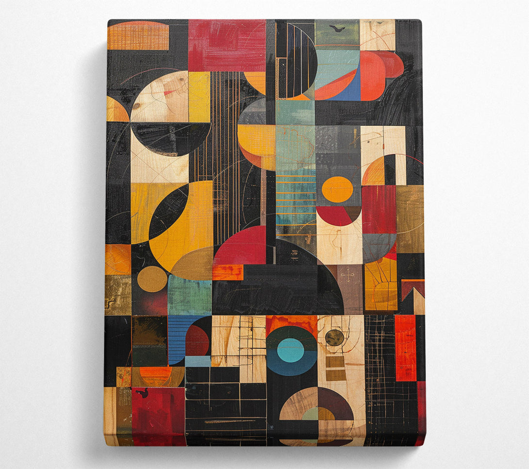 A Canvas Print of Abstract Shapes Of Art Canvas Print