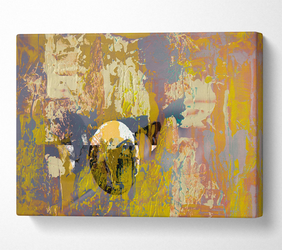  A Canvas Print of Golden Abstract Dreams Canvas Wall Art