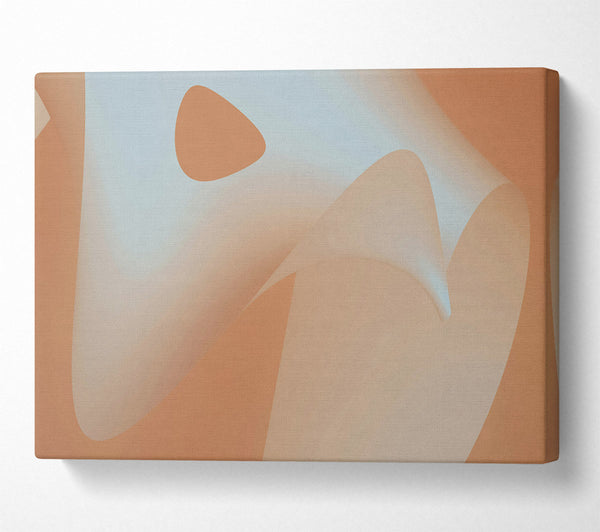  A Canvas Print of Peach Abstract Flow Canvas Art