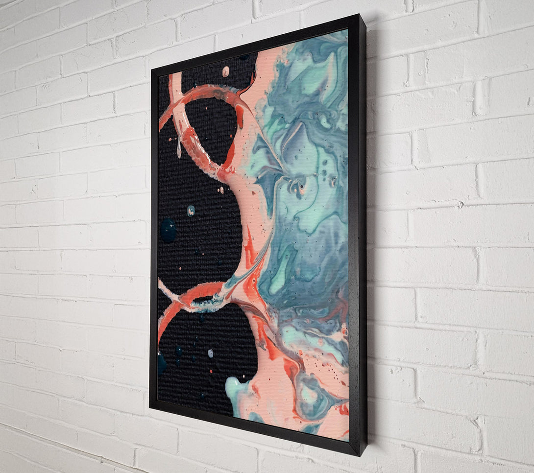  A Canvas Print of Coral Swirl Symphony Canvas Print