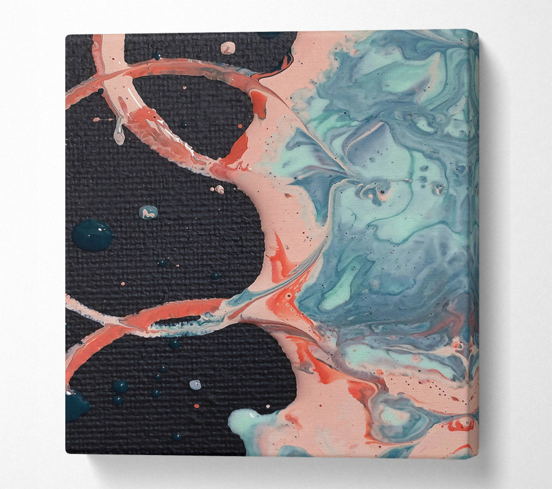  A Canvas Print of Coral Swirl Symphony Canvas Print