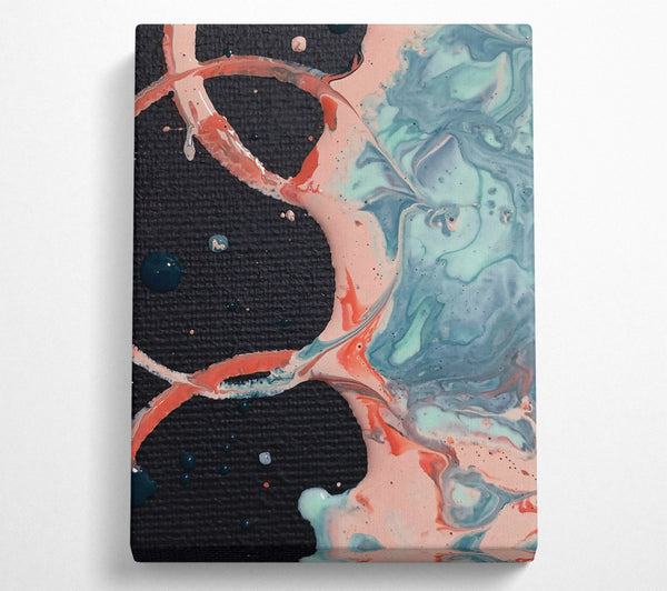  A Canvas Print of Coral Swirl Symphony Canvas Print