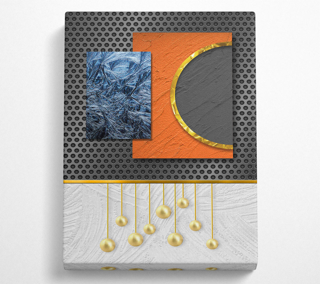  A Canvas Print of Abstract Shapes With Gold Canvas Art