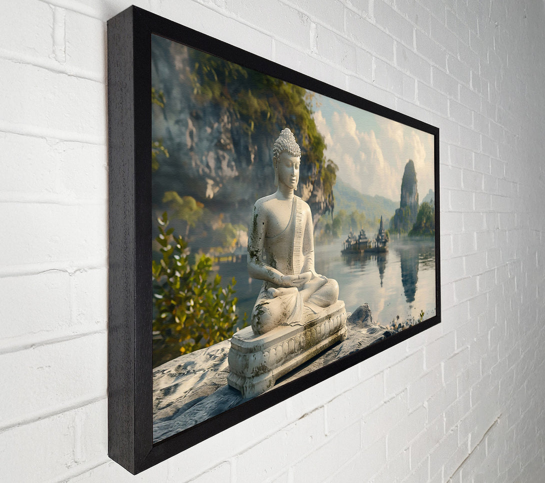  A Canvas Print of White Buddha Serenity Canvas Print