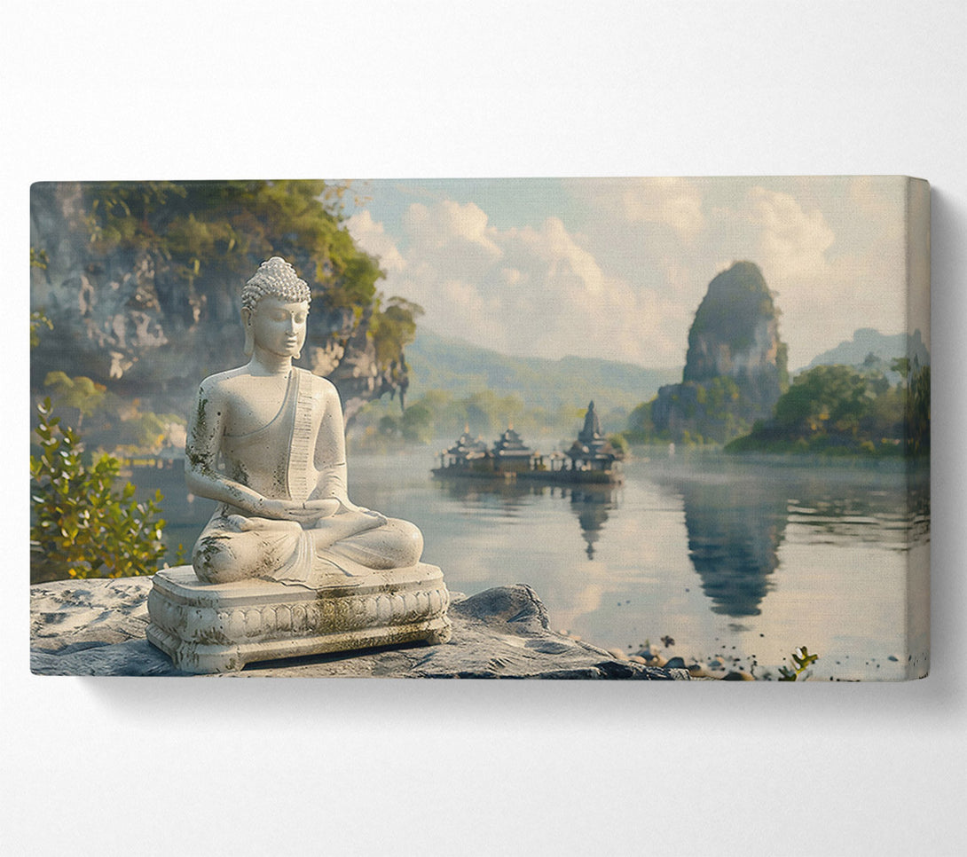  A Canvas Print of White Buddha Serenity Canvas Print