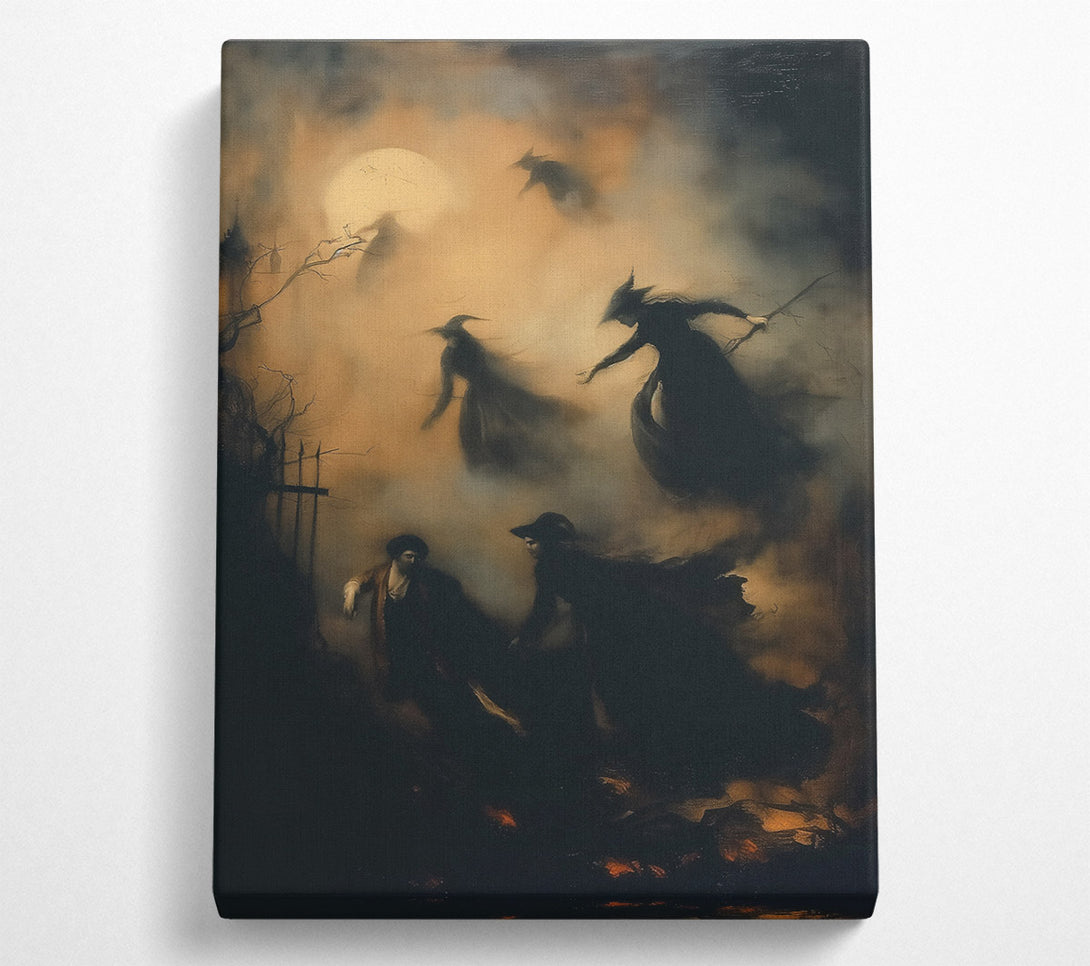  A Canvas Print of Golden Witch Flight Canvas Art