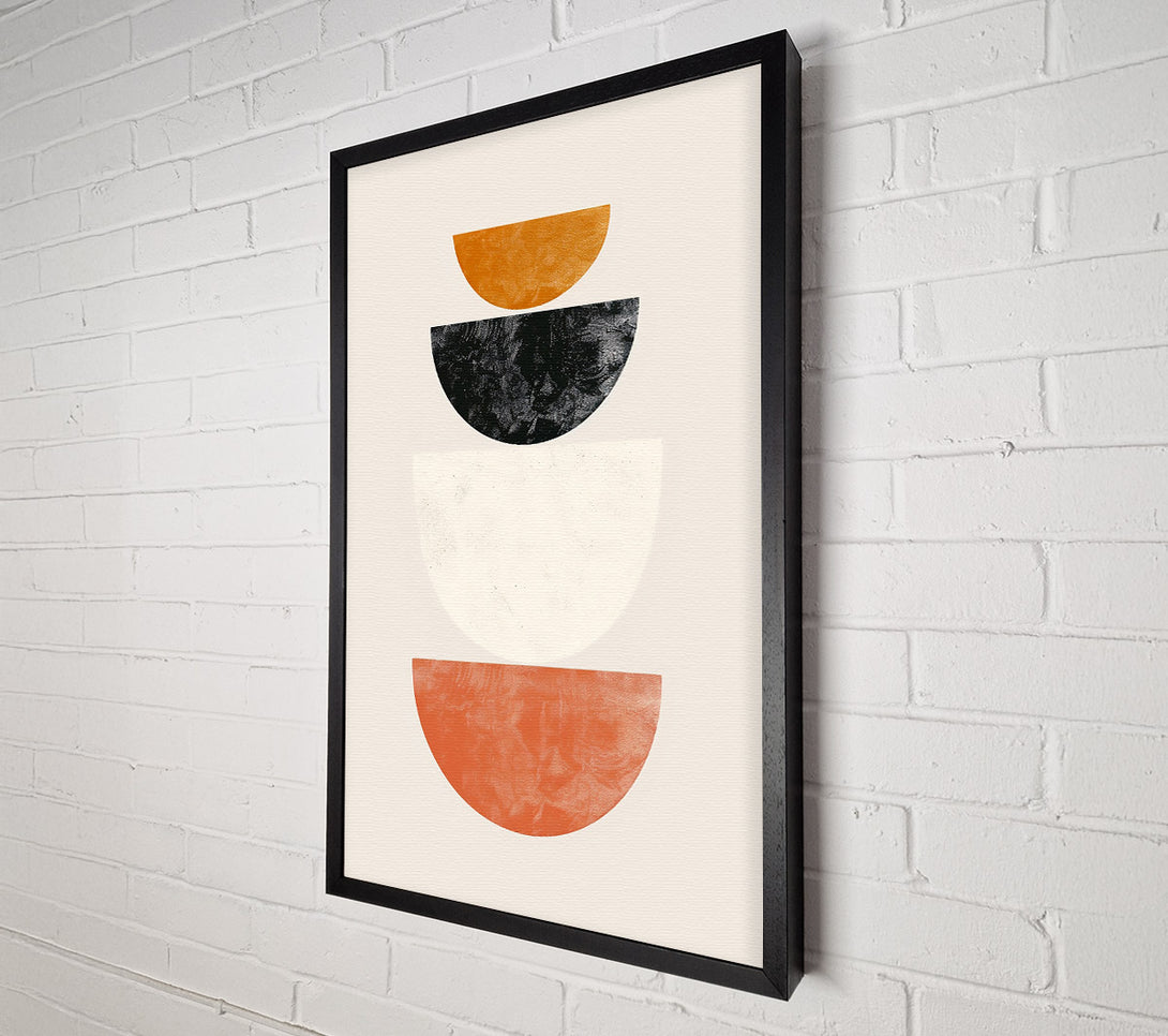  A Canvas Print of Coral Half Circles Canvas Art