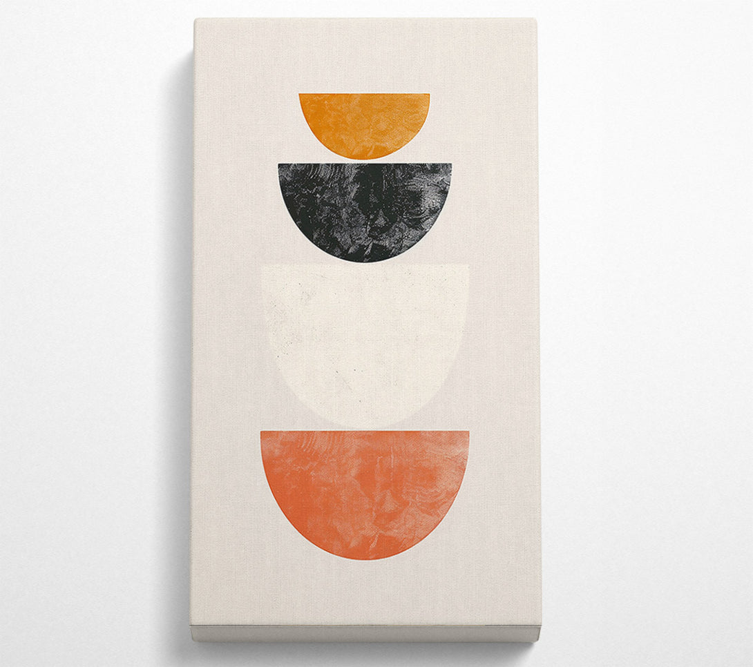  A Canvas Print of Coral Half Circles Canvas Art