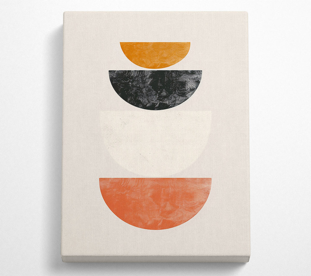  A Canvas Print of Coral Half Circles Canvas Art