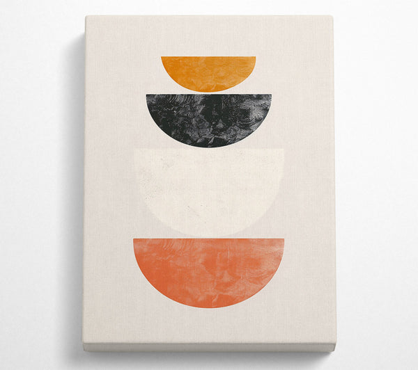  A Canvas Print of Coral Half Circles Canvas Art