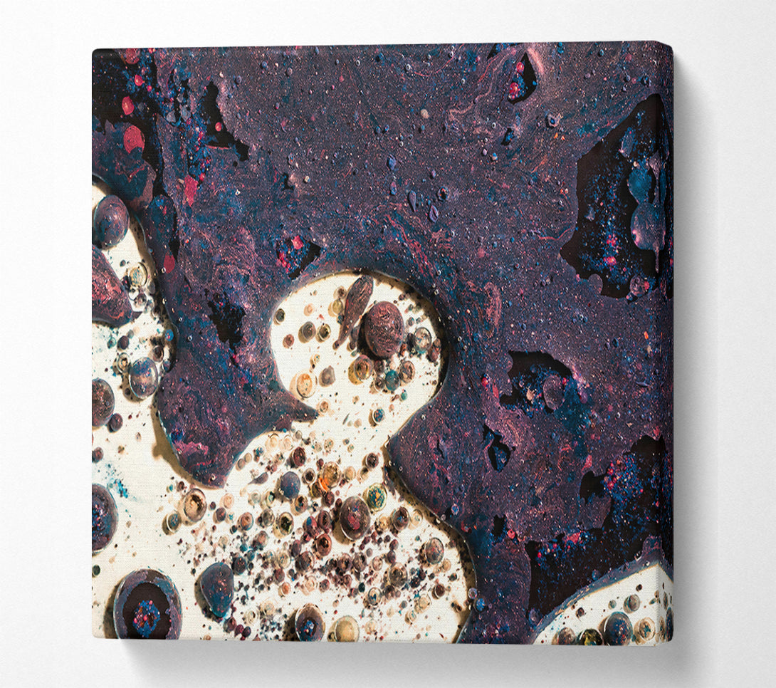  A Canvas Print of Indigo Cosmic Drips Canvas Print