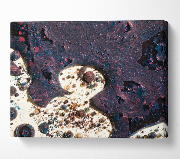  A Canvas Print of Indigo Cosmic Drips Canvas Print