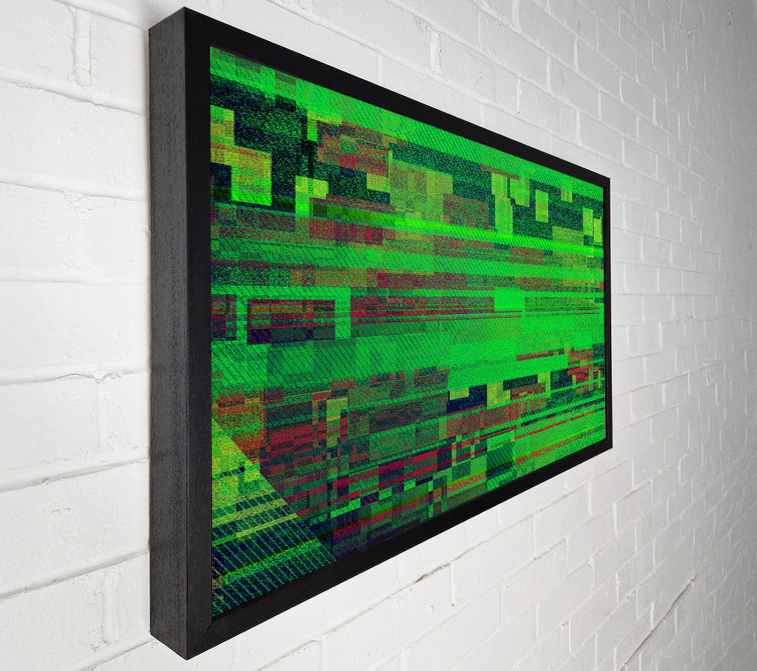  A Canvas Print of Emerald Glitch Symphony Canvas Art