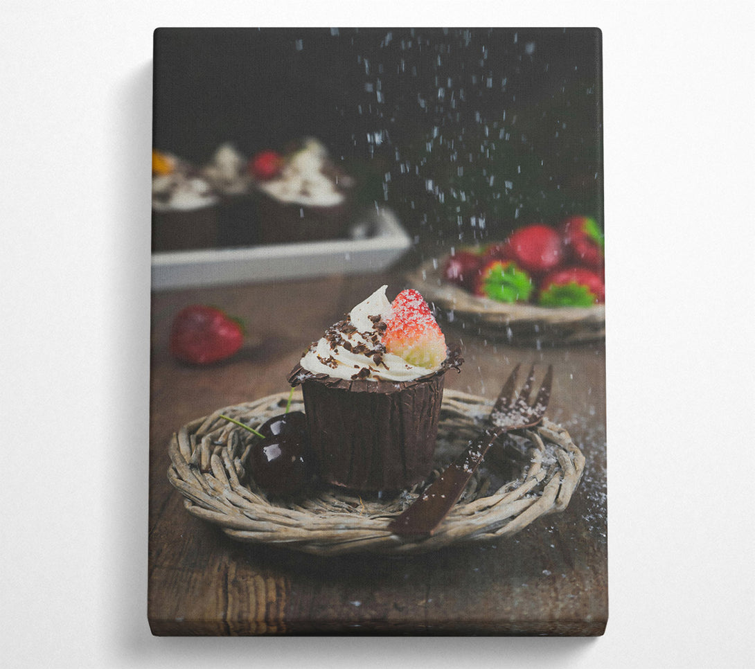  A Canvas Print of Chocolate Cherry Sprinkles Canvas Print