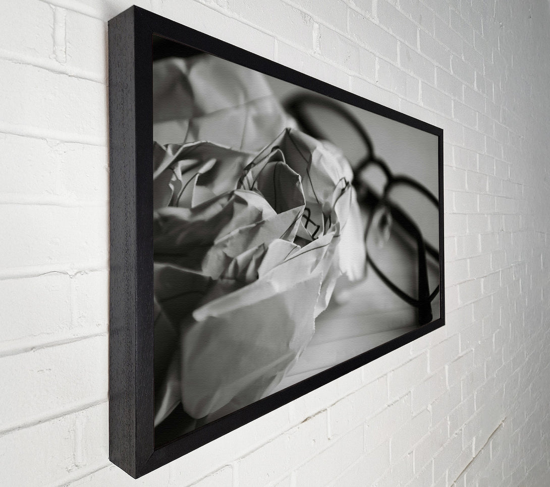  A Canvas Print of White Paper And Glasses Canvas Print