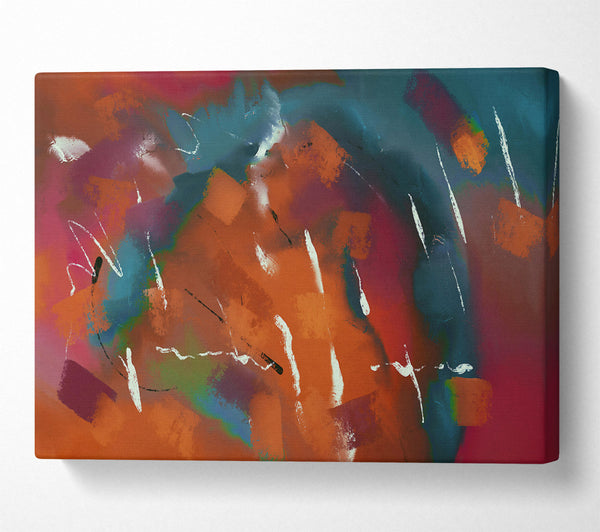  A Canvas Print of Crimson Brushstrokes Dance Canvas Art