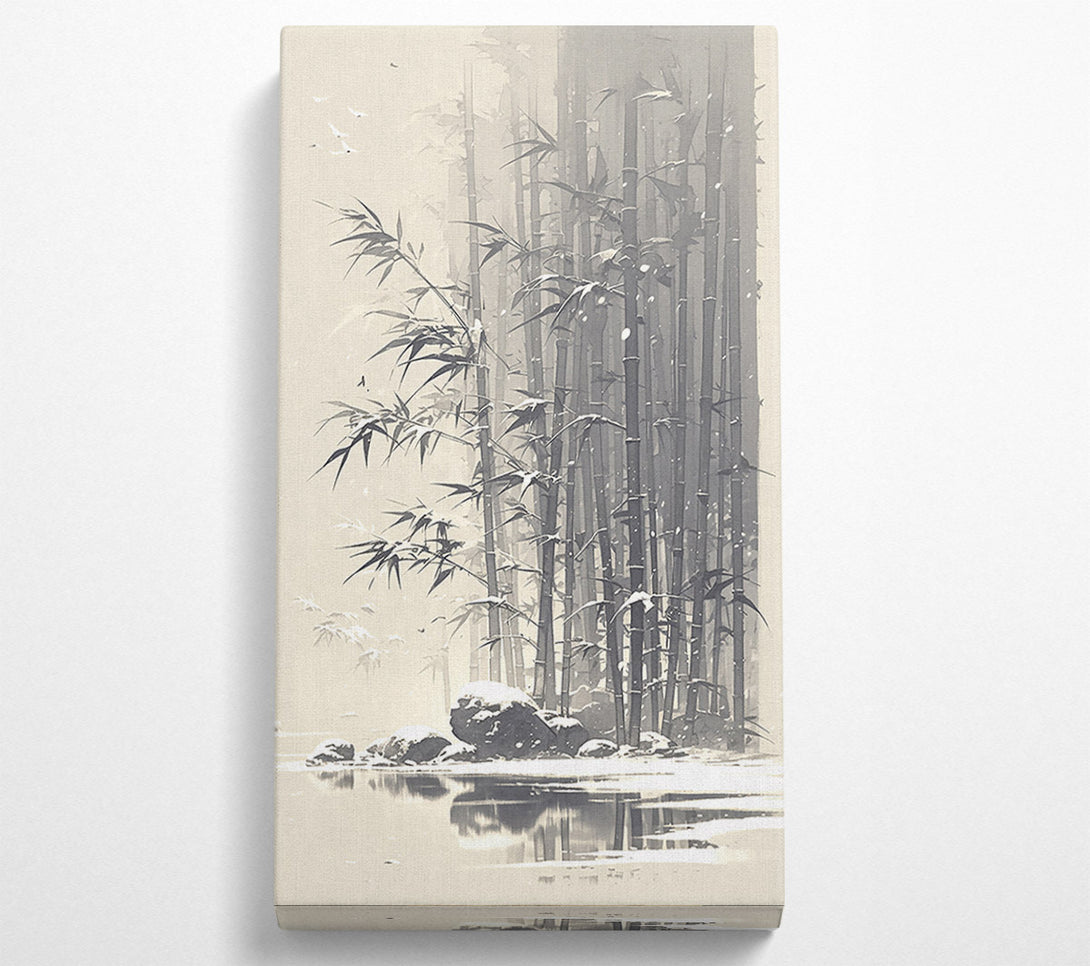  A Canvas Print of Pale Bamboo Grove Canvas Wall Art