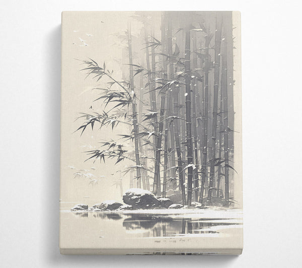  A Canvas Print of Pale Bamboo Grove Canvas Wall Art