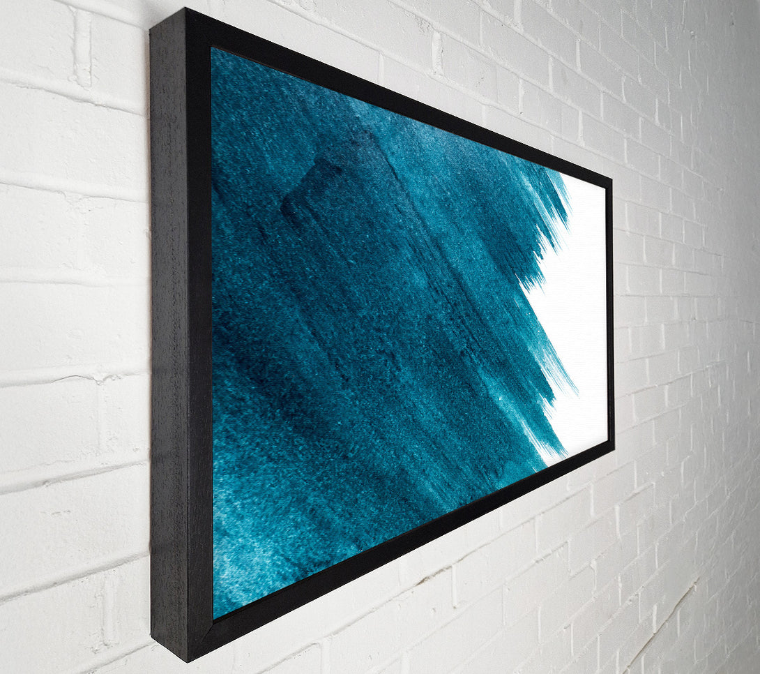  A Canvas Print of Teal Brushstrokes Canvas Wall Art