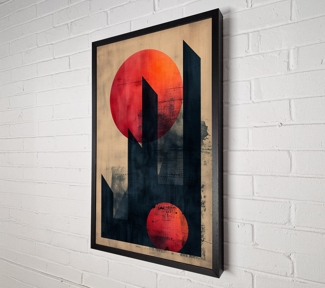  A Canvas Print of Abstract Sun And Buildings Canvas Print